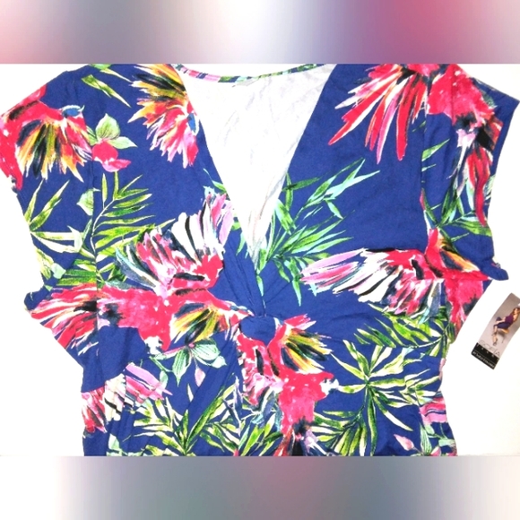 ☆NWT☆Plus Size SOFIA JEANS By Sofia Vergara 4X Twisted Front Thong Back Bodysuit - Picture 10 of 15